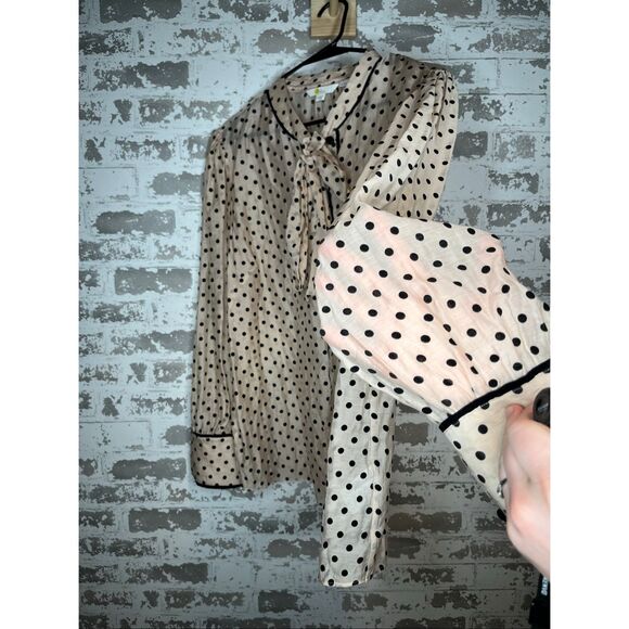 Boden | women sheer blouse velvet polka dots - Picture 6 of 13